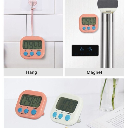 LCD Digital Cocina Huevo Cocina Temporizador Cuenta Regresiva Reloj Alarma Cronómetro Magnético - Imagen 2 de 14
