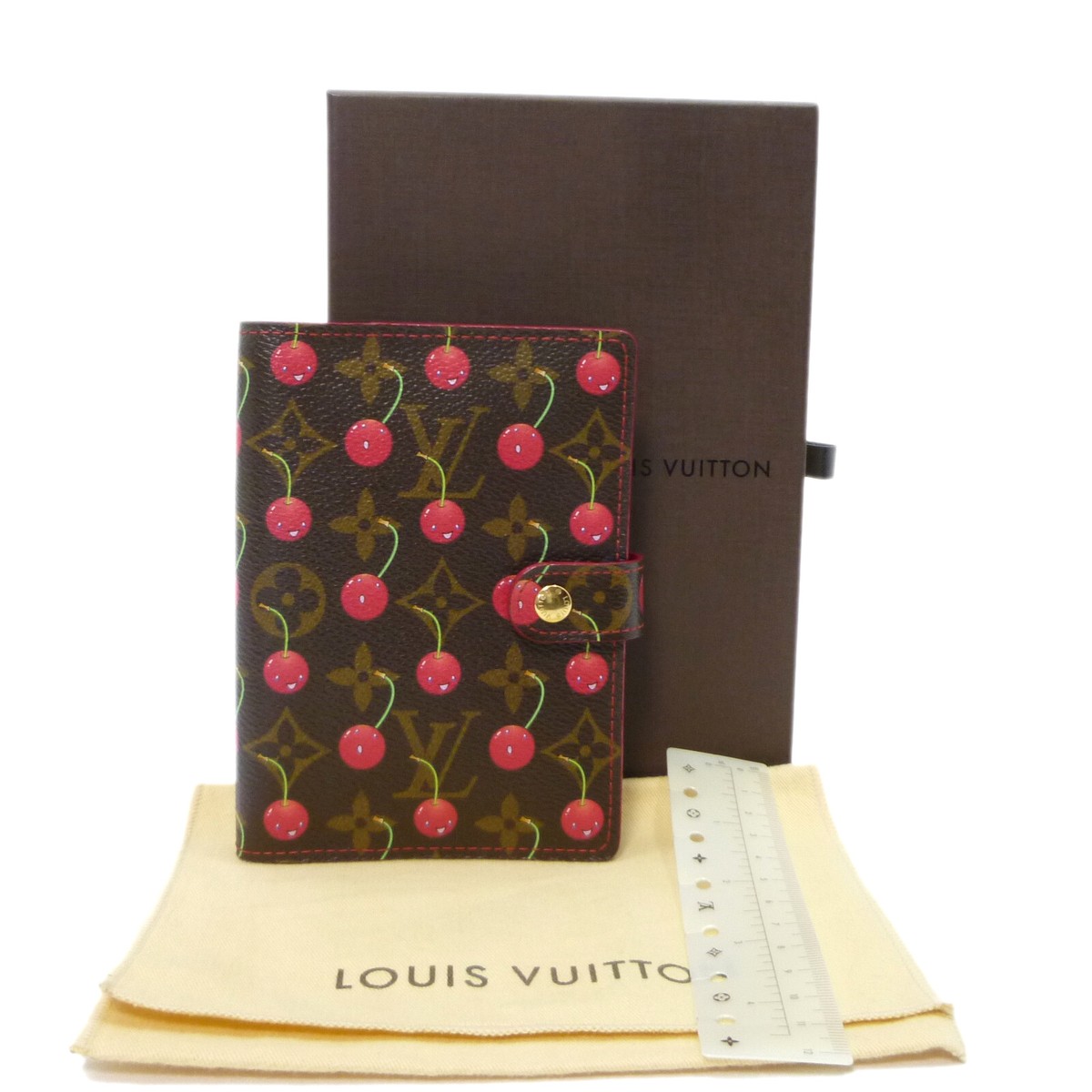 Auth LOUIS VUITTON Agenda PM Day Planner Cover Monogram
