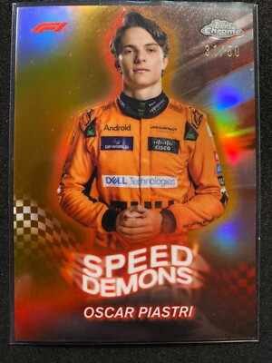 2024 TOPPS Chrome Formula 1 Racing Speed Demons SD-8 Oscar Piastri (McLaren) /50