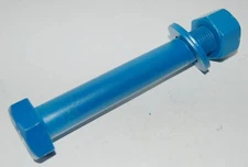 B7 Heavy Hex Bolt 1-1/4 -8 x 9-1/2in Stud Washer & Nut Blue Teflon 1.25"DIA