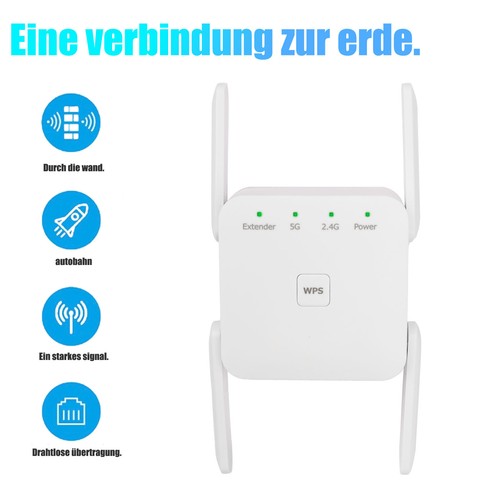 1200Mbit/s WLAN Repeater Router Range WiFi Wireless Signal Verstärker Booster DE - Bild 25 von 59