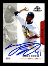 JUNIOR GUERRA SIGNED 2016 CHOICE COLORADO SPRINGS SKY SOX #12 ON-CARD AUTO