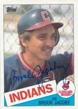 VINTGE 1985 Topps #327 Brook Jacoby Signed Baseball Card Cleveland Indians