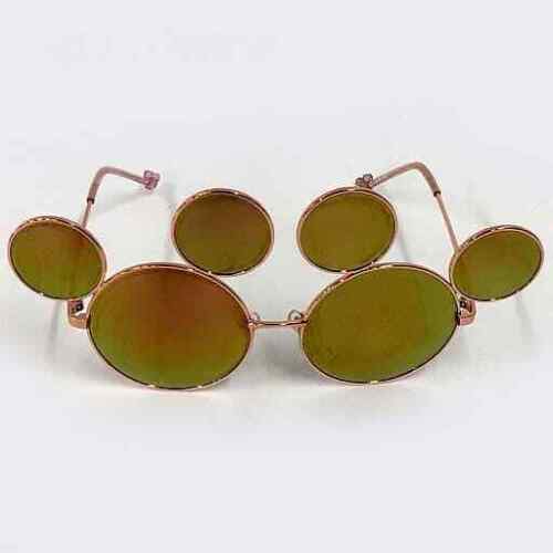 Accessories Non-Metallic Mickey Shape Pink Gold Fashion Sunglasses Disney Tokyo - Picture 1 of 2