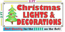 Full Color CHRISTMAS LIGHTS  DECORATIONS Banner Sign NEW Best Quality for the 