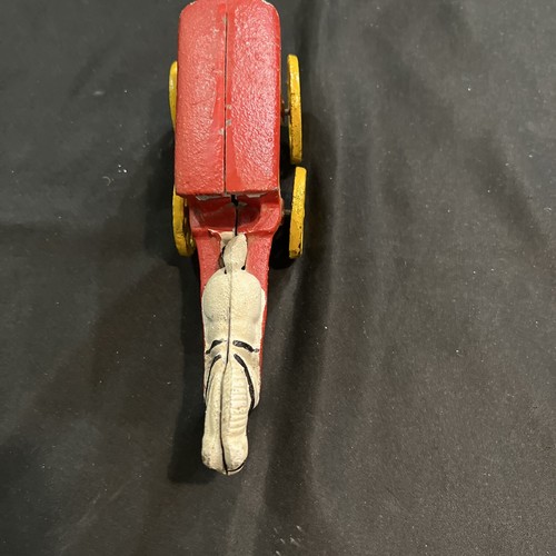 😎Horse Drawn Carriage Cast Iron Ice Wagon with Horse Cart Vintage As Pictures😎 - Picture 4 of 5