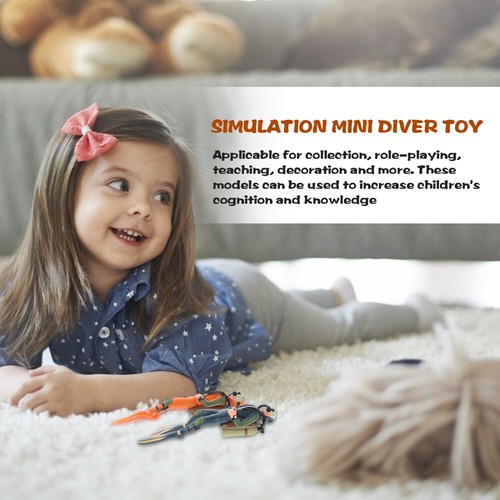 2 Pcs Diver Model Mini Figurine Scuba Toy Toys for Kids Adventure People Figure - Picture 10 of 12