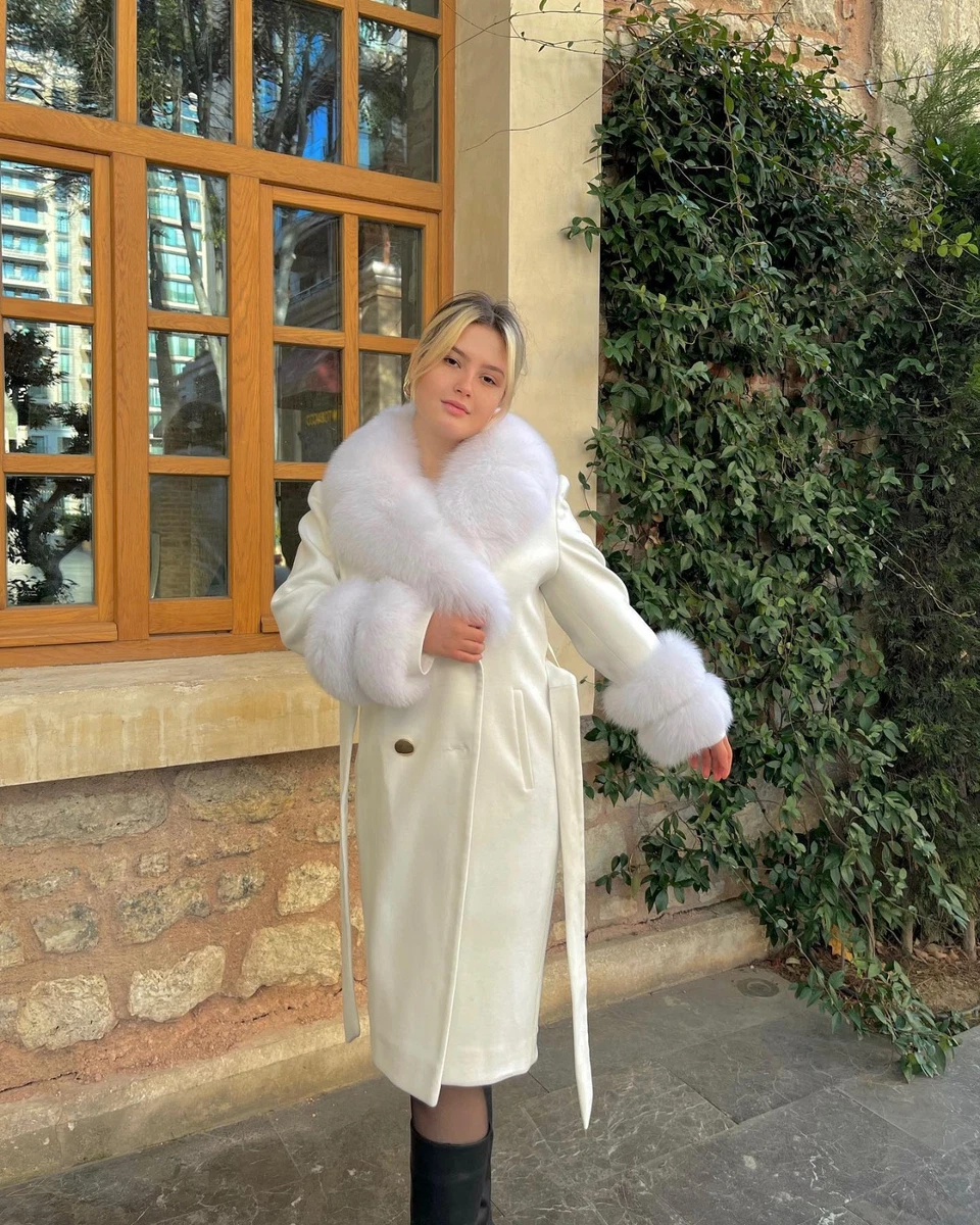 Fur Outer Shell White Coats, Jackets & Vests for Women for sale | eBay