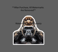 Gorilla Sticker Waterproof Decal Geometric Art Monkey Ape Primate Gift NEW