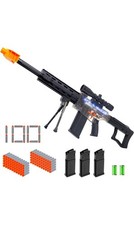 Realistic Toy Gun Sniper Rifle Electric Automatic LED Lights 6-12 yrs