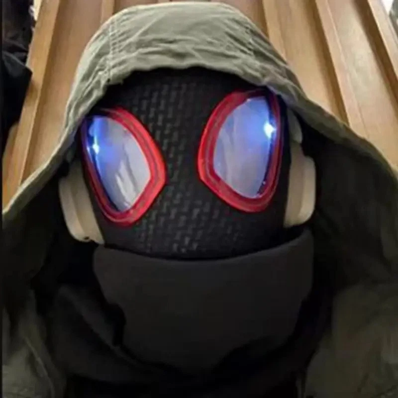 Marvel Mascara Miles Spiderman Headgear Cosplay Moving Eyes Electronic Mask - Image 4 of 4