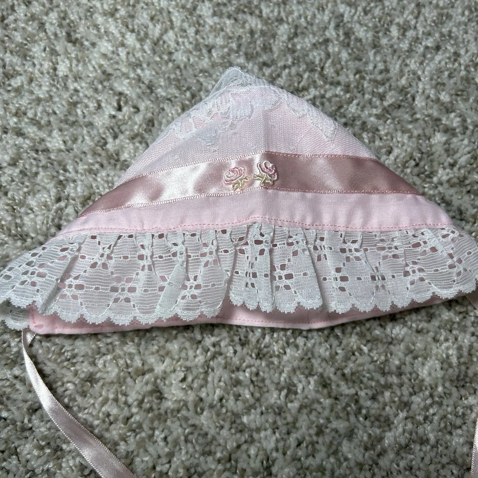 Conjunto de Vestido Rosa con Volantes De Colección Bebé Niñas Fiesta Vestido Niño Princesa 3 piezas Hecho a Mano Foto 4 de 4