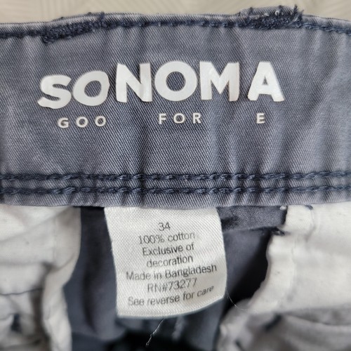 Sonoma Mens Shorts 34 Gray Cargo Outdoor Flexwear Hiking Fishing Hiking Gorpcore - Picture 5 of 7