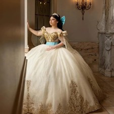 Shiny Quinceanera Dresses Applique Glitter Ball Gowns Girl Sweet 16 Birthday