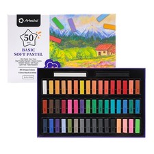 50pcs Soft Pastels, 48 Colors Including 4 Fluorescent Colors, Extra Free Blac...