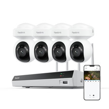Reolink RLK8-800PT4 Outdoor Surveillance System, 4K Color Night Vision, 360