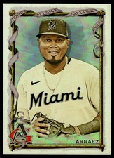 Luis Arraez 2023 Topps Allen & Ginter #41 Silver Portrait Marlins Baseball Card