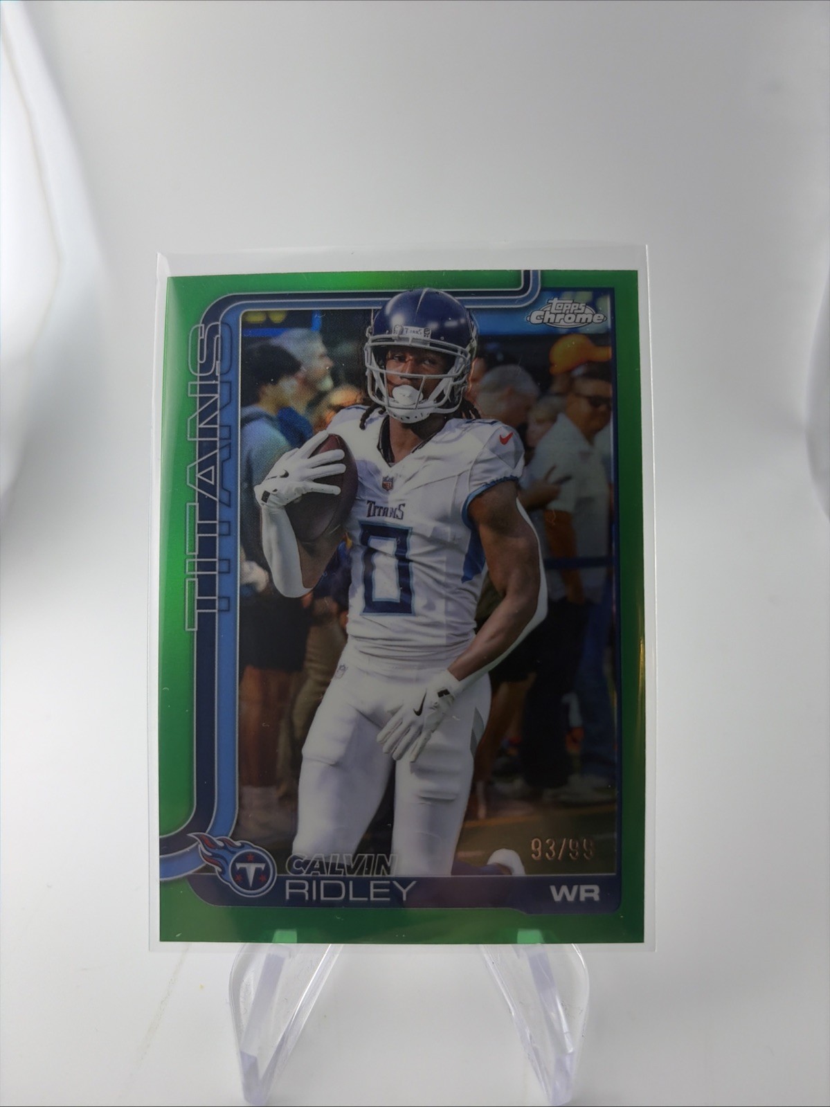 2025 Topps Chrome Calvin Ridley True Green Refractor /99 Tennessee Titans