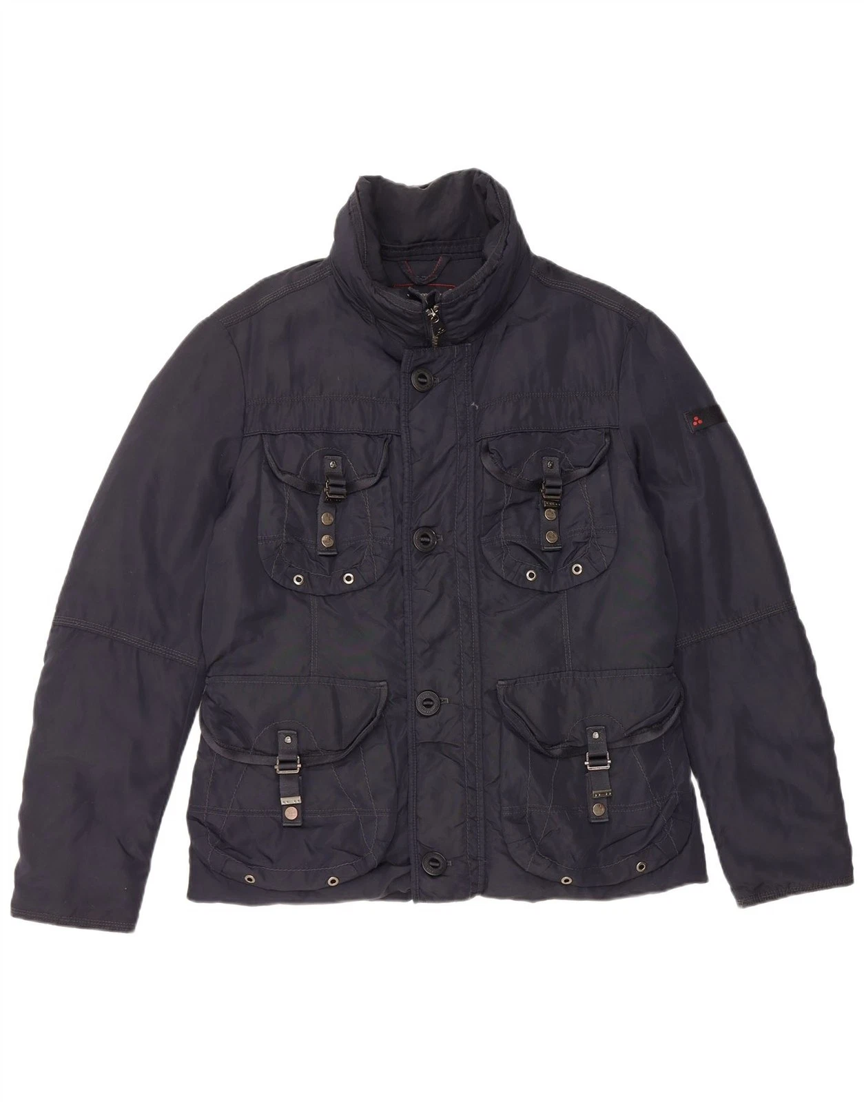 PEUTEREY Mens Utility Jacket UK 38 Medium Navy Blue Polyamide AB15