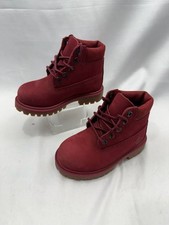 Timberland Toddler Premium 6-Inch Waterproof Boots Burgundy A1VGC Size 6.5