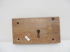 Antique Oak Lock Iron Victorian Church Wood Old Wrought Georgian Wooden NO KEY