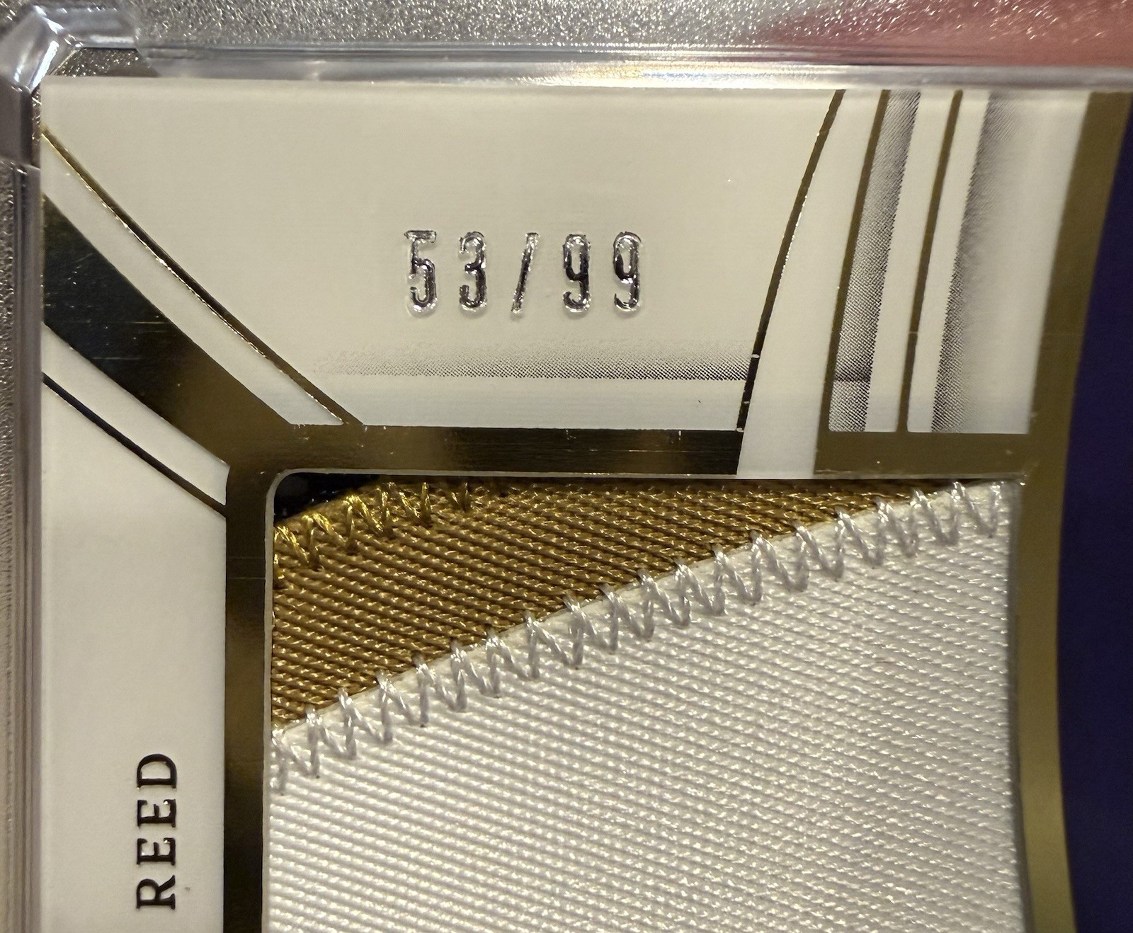 ED REED 2022 PANINI IMMACULATE COLL PREMIUM 3CLR PW PATCH AUTO /99 RAVENS view 4