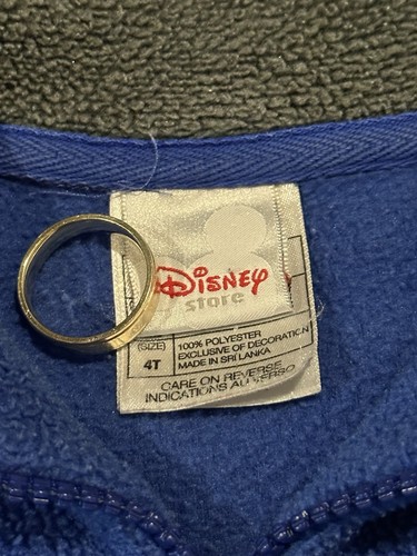 Vintage Disney Store Toy Story Buzz Lightyear Blue Fleece Sweater Size Kids 4T - Picture 5 of 6