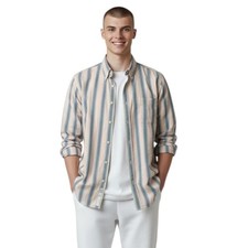 Armani Collezioni Striped Men s Button Down S...