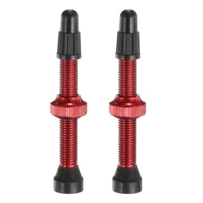 2 Stück für Tubeless Valve Stems 44mm aus superleichter Legierung, rot
