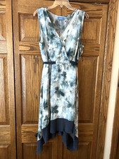 Simply Vera Wang Watercolor Sleeveless DRESS Size XL ExcCond