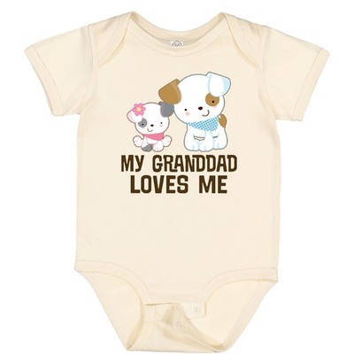 Inktastic My Granddad Loves Me Granddaughter Girls Baby Bodysuit Grandkids From