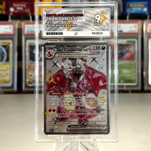 Charizard EX Black Star Promo 074 Paldean Fates Mint 9 Ace
