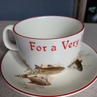 Vintage Poole Pottery for a Very Important Person Large Porcelain Cup  Saucer