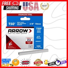 Heavy Duty T50 Stainless Steel Staples for Upholstery, Construction, Furnitur...