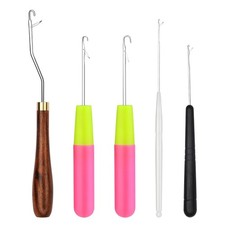 5 PCS Latch Hook Crochet Kit For Hair Rug Making Braiding Craft
