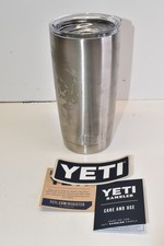Yeti Rambler 20 Oz Insulated Tumbler Stainless Steel- Company Logo- No Slider