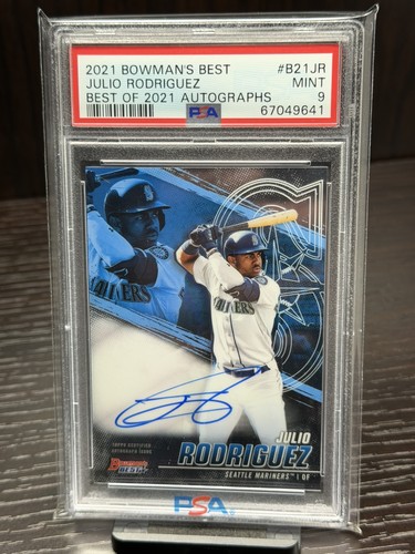2021 Bowmans Best Julio Rodriguez Best Of 2021 Auto #B21JR PSA 9