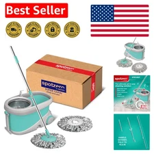 Effortless 360º Spin Mop & Dual-Compartment Bucket - Ideal for Tile & Hardwood