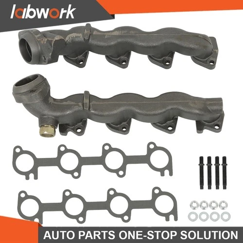 Labwork 2x Exhaust Manifold w/ Gasket Kit For Ford F-150 F-250 Lincoln Navigator
