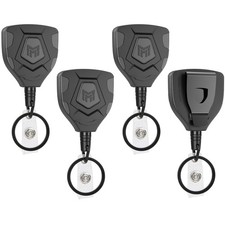 Heavy Duty Retractable Keychain with Belt Clip, Reel Key Chain, Holder with 3...