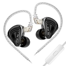 KZ ZSX PRO in Ear Monitor Headphones - 5BA 1DD - Black - HiFi - Black Mic