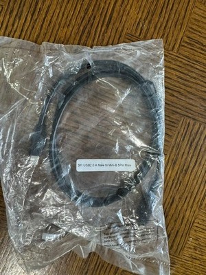 USB 2.0 Male A to Mini B Cable 3 ft