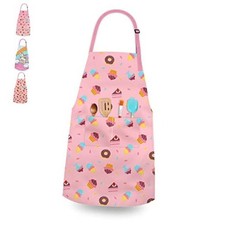 Kids Aprons for Cooking, Toddler Apron for Girls with Pockets Apron for Donut