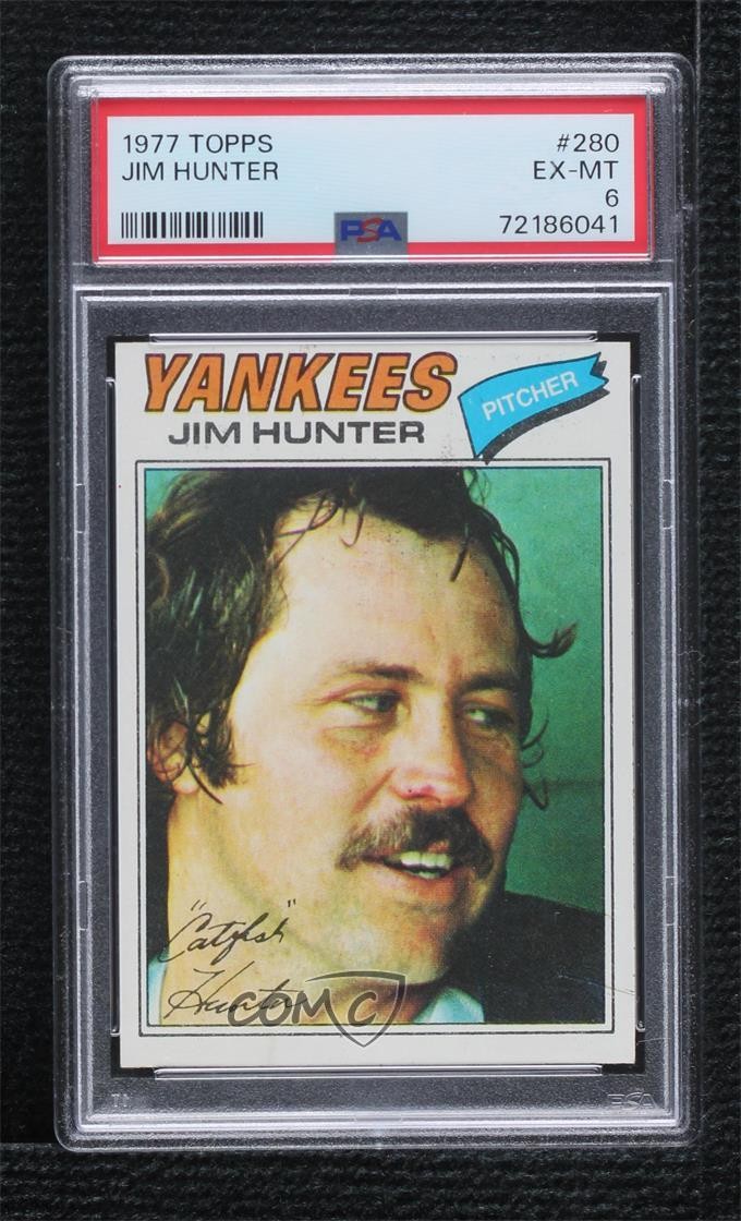 1977 Topps Catfish Hunter #280 PSA 6 HOF 00uu