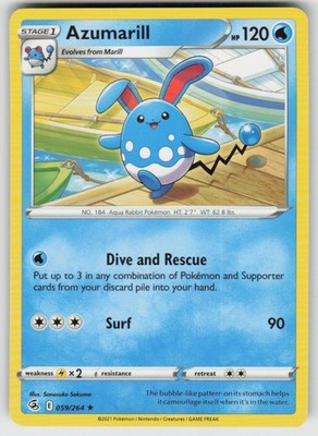 GGC-4 Azumarill 059/264 Rare SWSH08: Fusion Strike