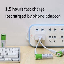 Rechargeable 8-count AA Eco Friendly Batteries