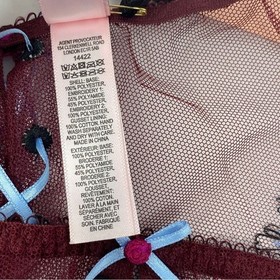 Agent Provocateur Bluebelle Burgundy Multi Brief AP5 Extra Large New
