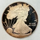 2012-S $1 American Silver Eagle Proof 1 oz .999 Bullion US Dollar Coin - Toning