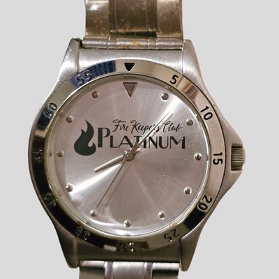 Sweda Premium Fire Keeper's Club Platinum Quartz Watch -7'' Band