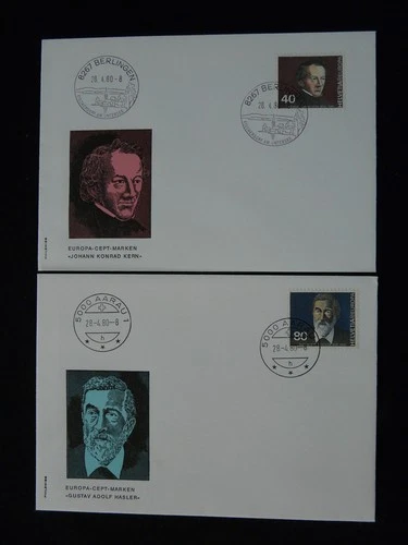 Europa Cept x2 FDC Switzerland 1980